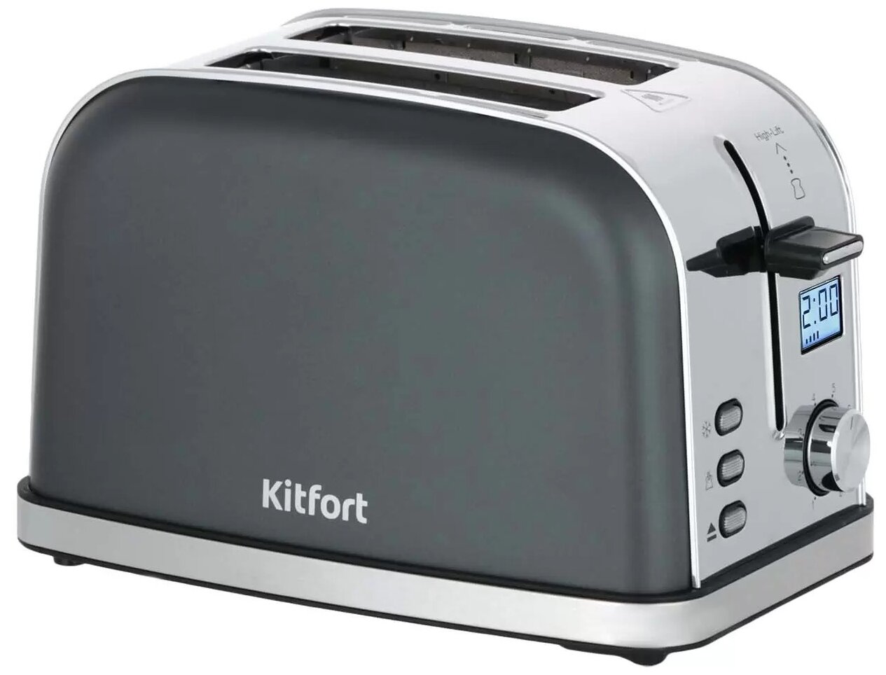 Тостер Kitfort KT-2036, серебристый - фото №3