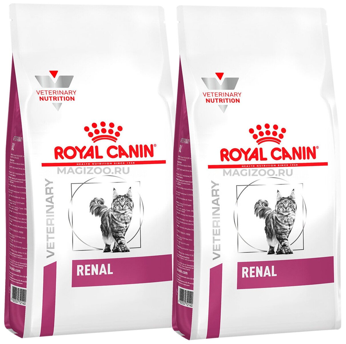 ROYAL CANIN RENAL RF23 для взрослых кошек при хронической почечной недостаточности (0,4 + 0,4 кг)