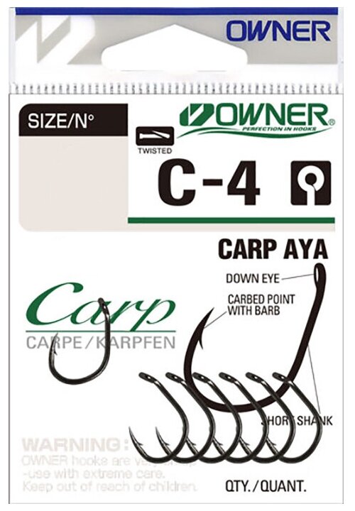 Крючок Owner 53264 C-4 Carp Aya № 1