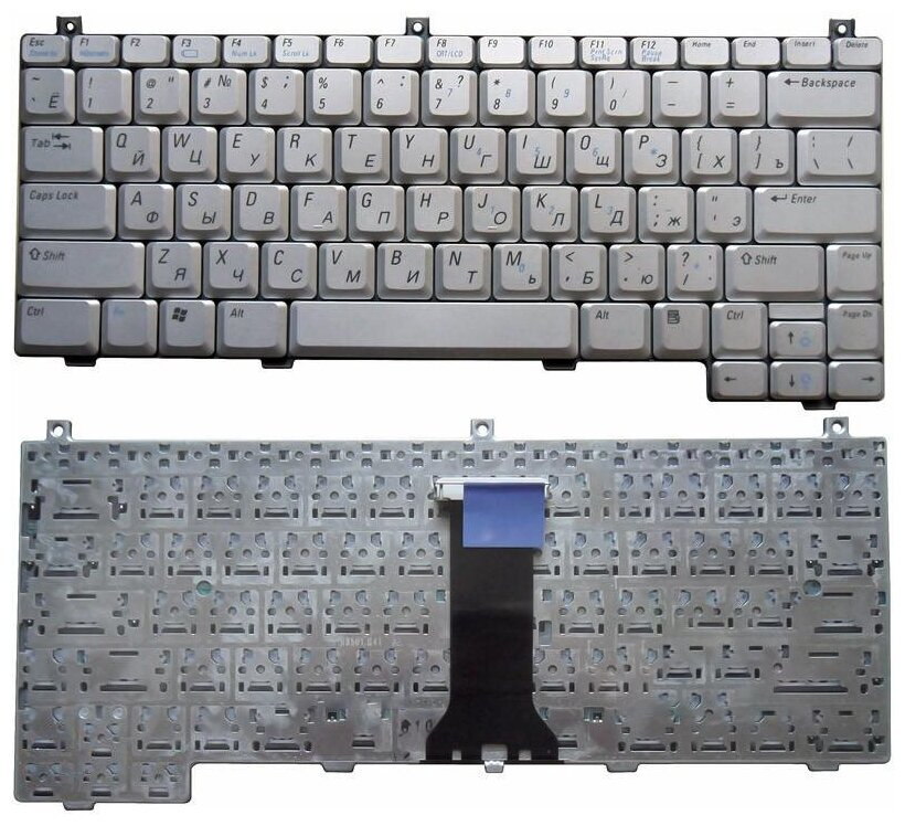 Клавиатура для ноутбука Dell XPS M1210 серебристая 1900₽