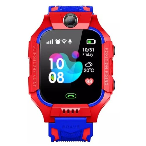 Детские умные смарт часы c сим картой и видеозвонком отслеживание местоположения и кнопка SOS красные 137700₽