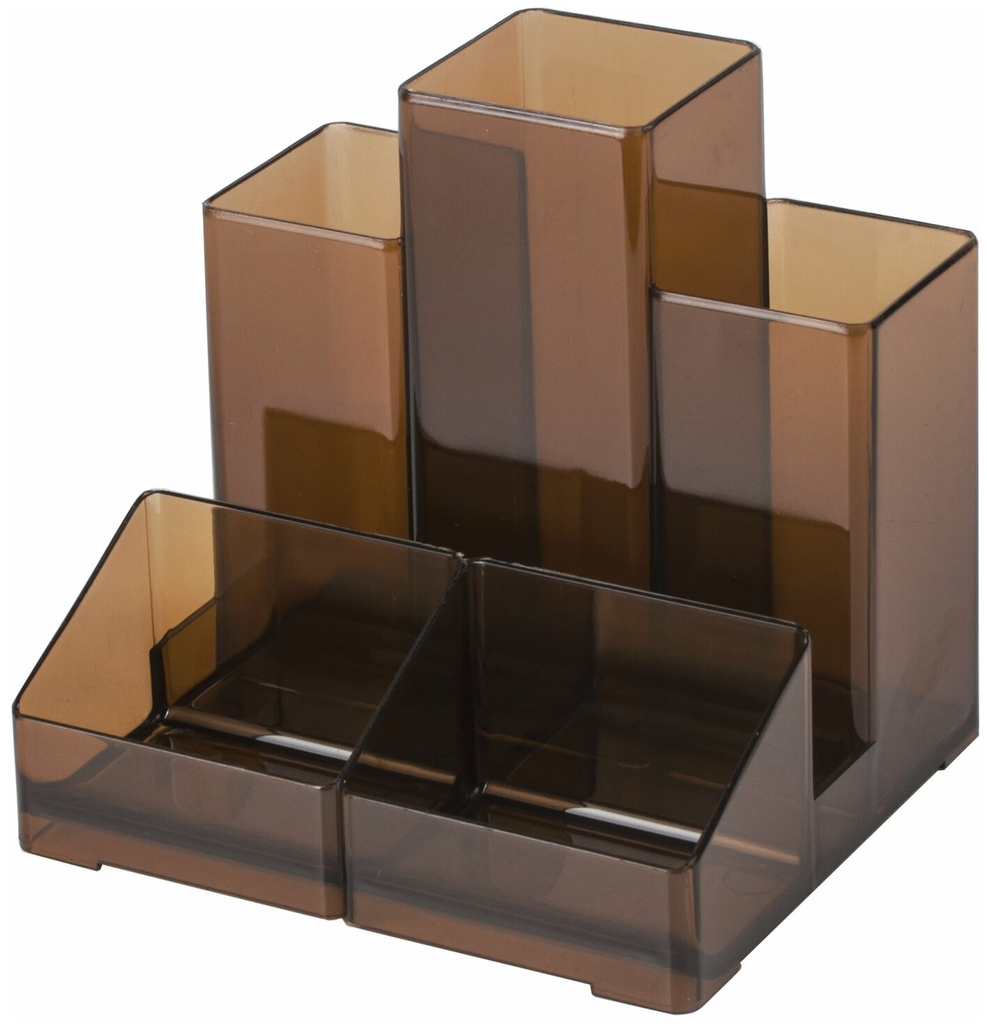 Подставка-органайзер BRAUBERG-CONTRACT, 109х95х101,5 мм, 5 отделений, тонированная, 230994