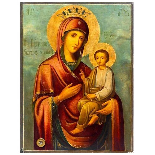 казанская икона божией матери копия старинной иконы с мощевиком Скоропослушница. Копия старинной иконы с мощевиком.
