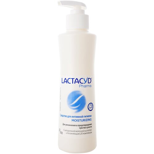 Lactacyd средство для интимной гигиены Pharma Moisturizing, бутылка, 250 мл косметика для мамы lactacyd средство для интимной гигиены с противогрибковым компонентом фарма экстра 250 мл