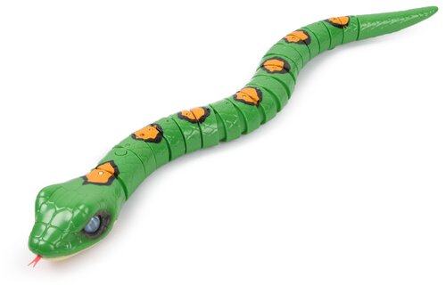 Робот ZURU ROBO ALIVE интерактивная игрушка ползущая зеленая змея в ассортименте на батарейках со световыми эффектами, 7150