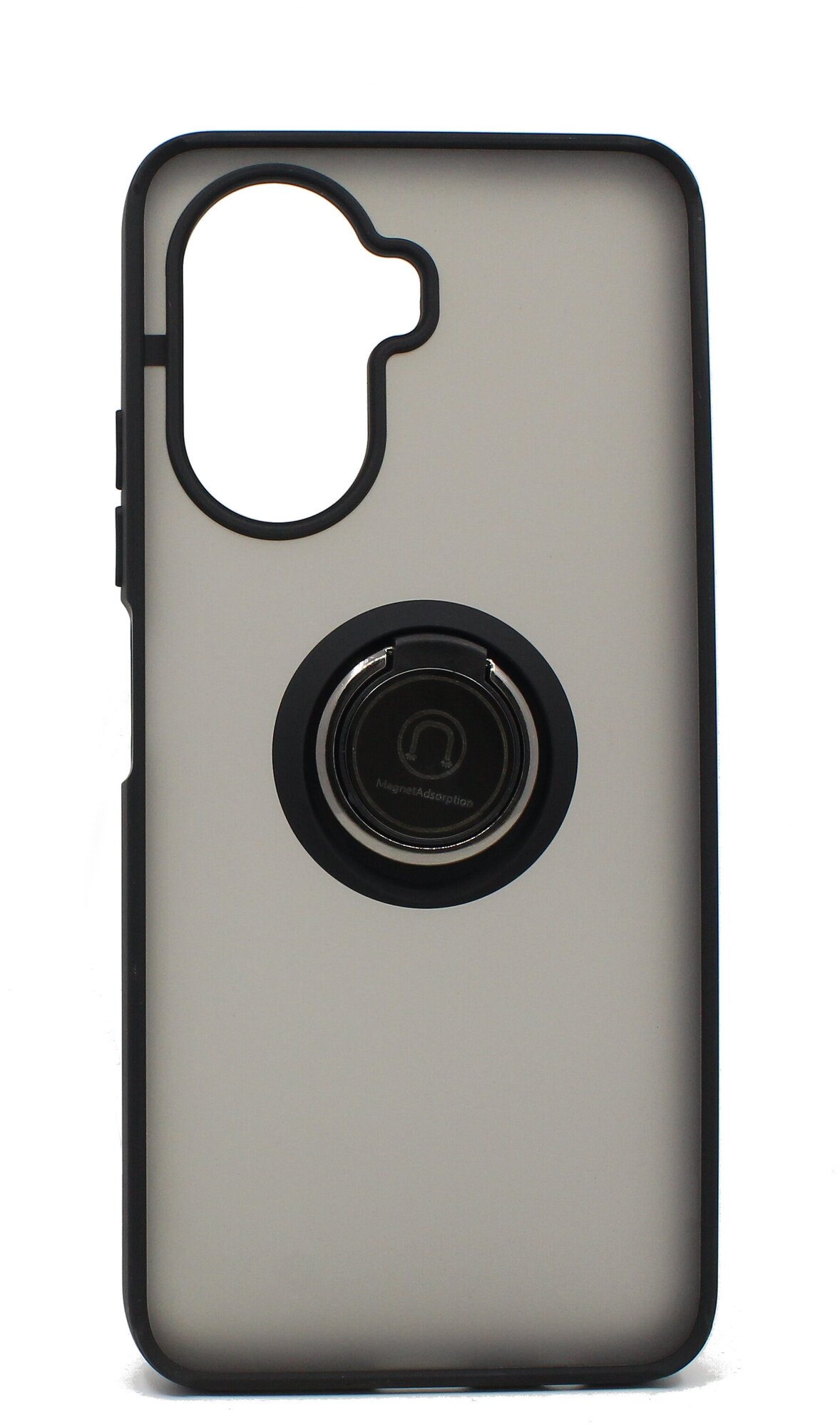 Чехол противоударный Mobix для Huawei Nova Y70, Y70 Plus с кольцом и с функцией подставки цвет: черный