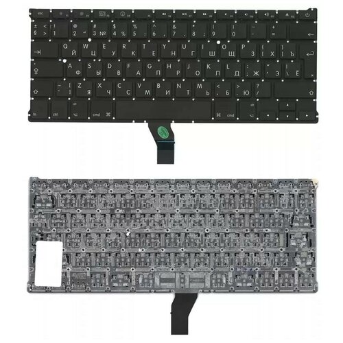 Клавиатура keyboard MC965 MC966 для ноутбука Apple MacBook Air A1369 A1466 2010 черная большой Enter RU 1460₽