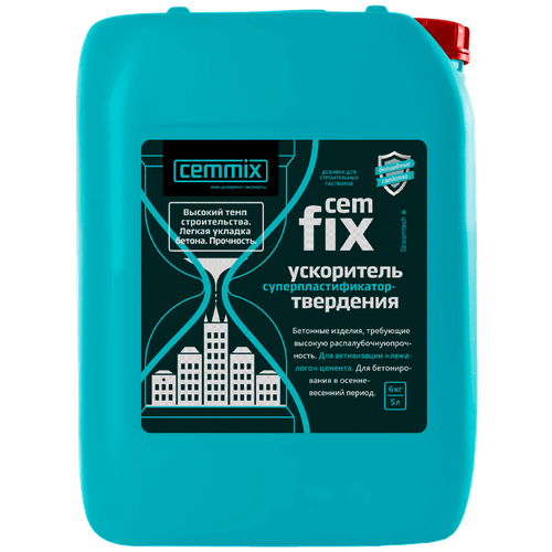 Ускоритель набора прочности CEMMIX CamFix, 5 л ускоритель набора прочности cemmix camfix 5 л
