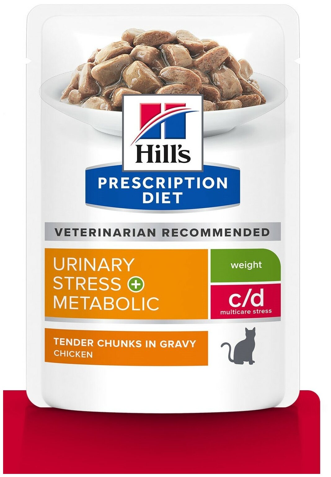 HILL'S PRESCRIPTION DIET C/D METABOLIC + URINARY STRESS для взрослых кошек стресс при цистите с курицей (85 гр х 12 шт) - фотография № 12