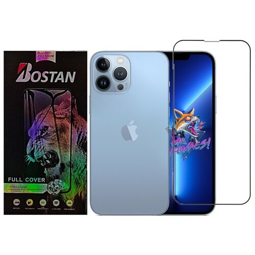 Защитное стекло на Iphone 13 Pro Max Bostan Full Screen с рамкой олеофобное покрытие 9D/Ударопрочное стекло 9H Premium Glass