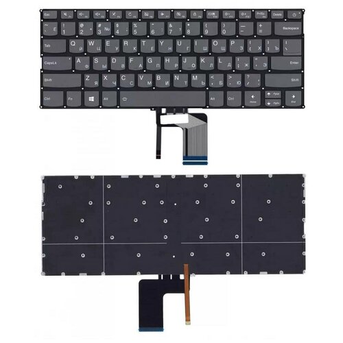 Клавиатура keyboard PC4SPB-RU для ноутбука Lenovo Yoga 720-13ISK 720-13IKB 720-13KBR IdeaPad 320S-13 320S-13IKB черная с подсветкой 2787₽