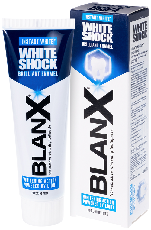 Зубная паста BlanX White Shock Instant White мнгновенное отбеливание, 75 мл