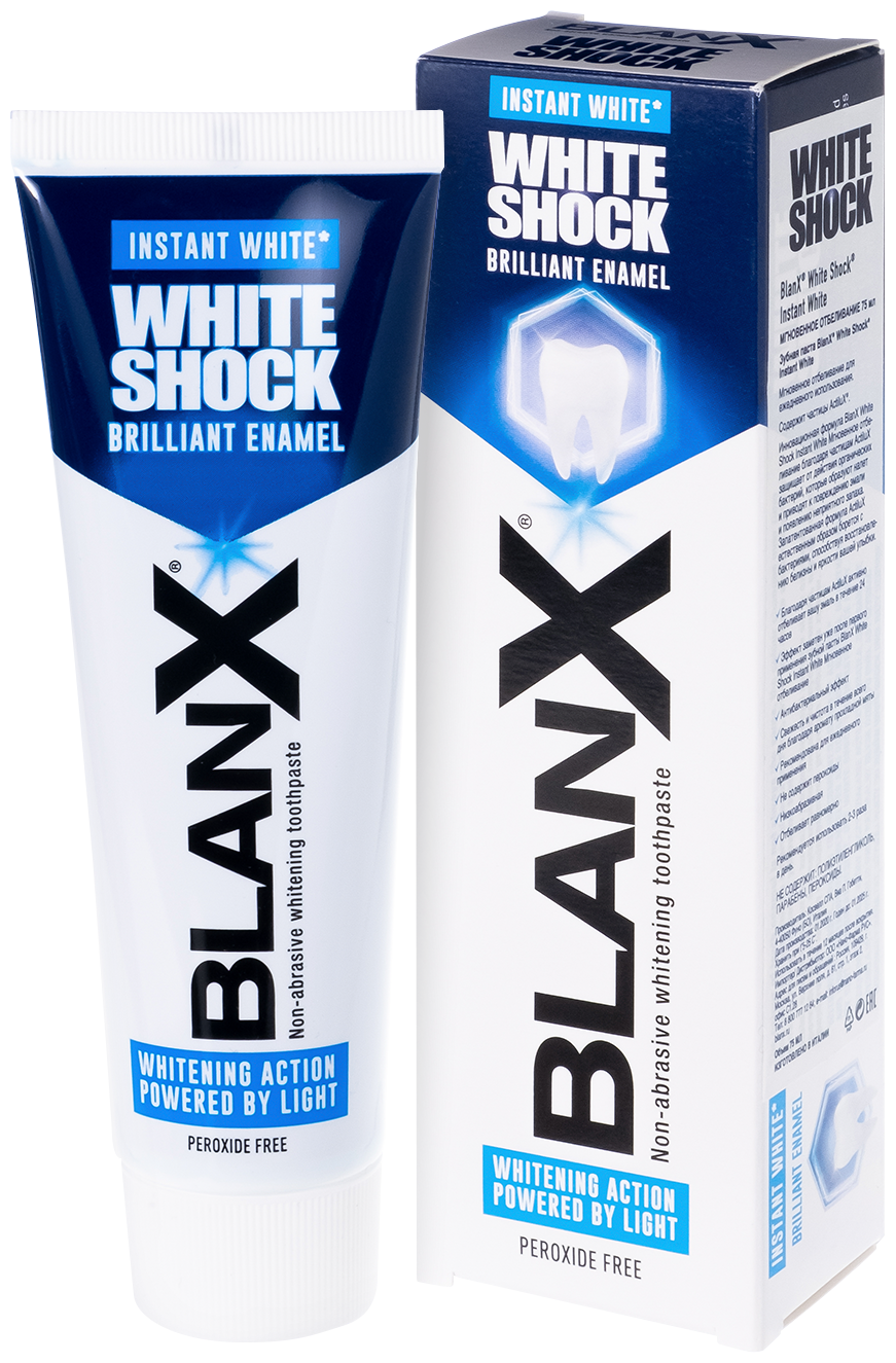 Зубная паста BlanX White Shock Instant White мнгновенное отбеливание