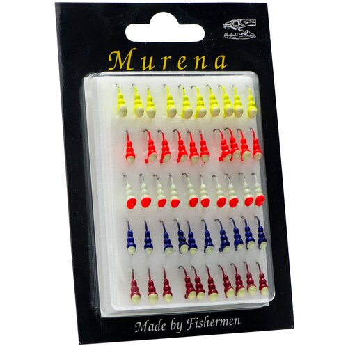 Мормышка особая муравей с ушком диам.4 краш.с ф.пяткой набор (уп.50шт)