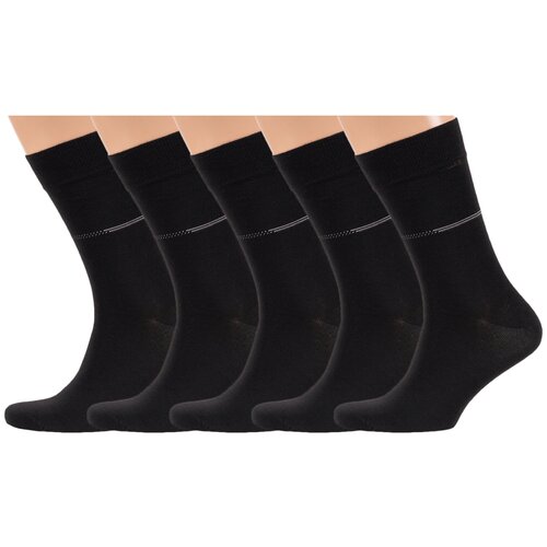 Носки RuSocks, 5 пар, размер 29 (44-45), черный