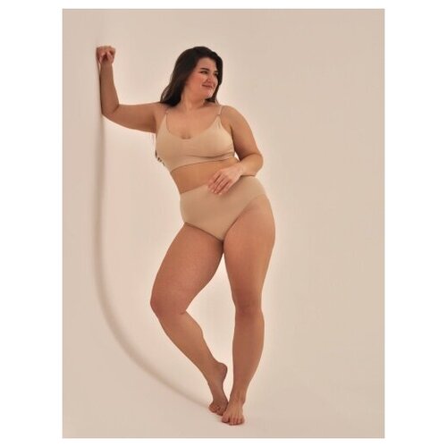 фото Трусы my, размер 54/56/3xl, бежевый