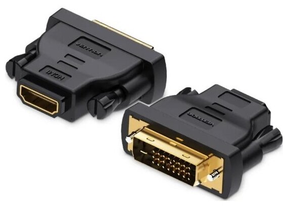 Адаптер-переходник Vention DVI 24+1 M/ HDMI 19F