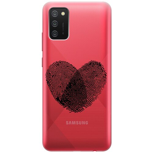 Силиконовый чехол с принтом Lovely Fingerprints для Samsung Galaxy A02s / Самсунг А02с