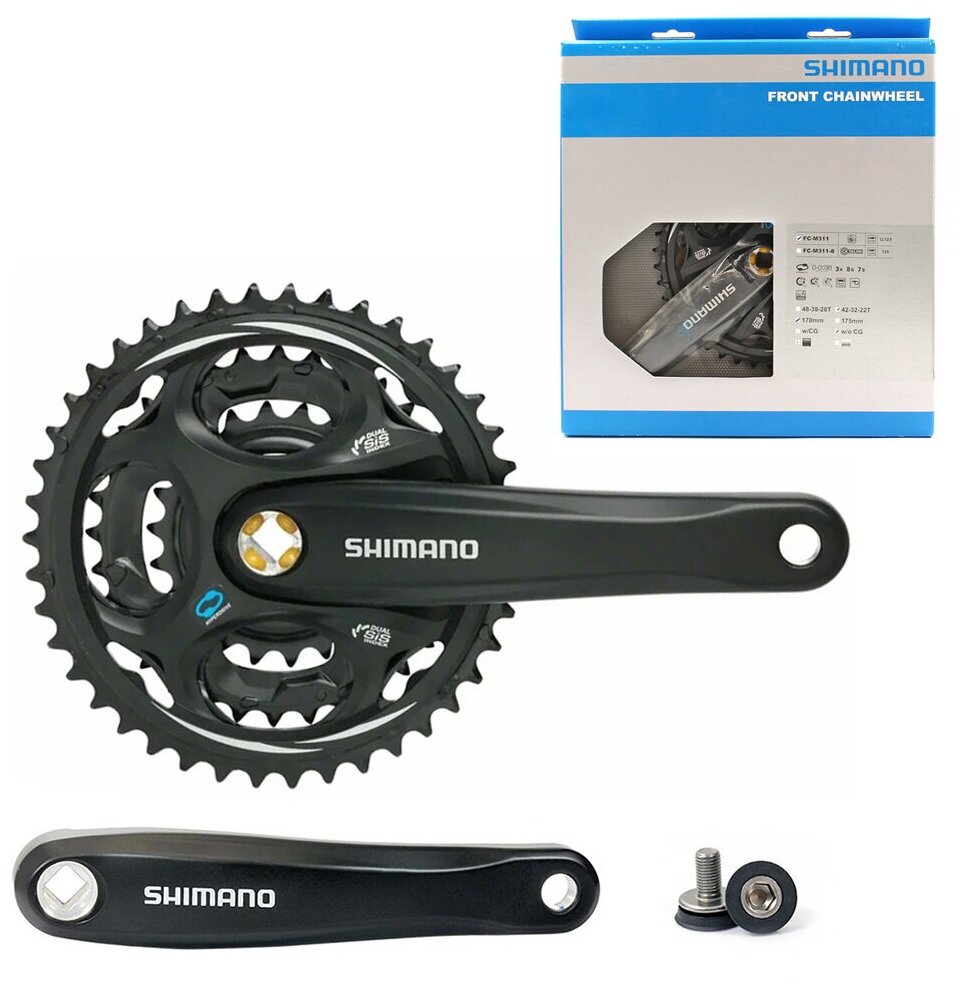 Система Altus 170 мм черная Shimano (2-359)