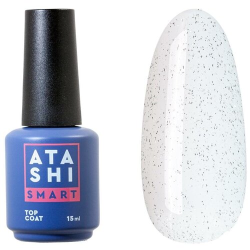 ATASHI SMART Верхнее покрытие Smart Top Shine, Silver, 15 мл