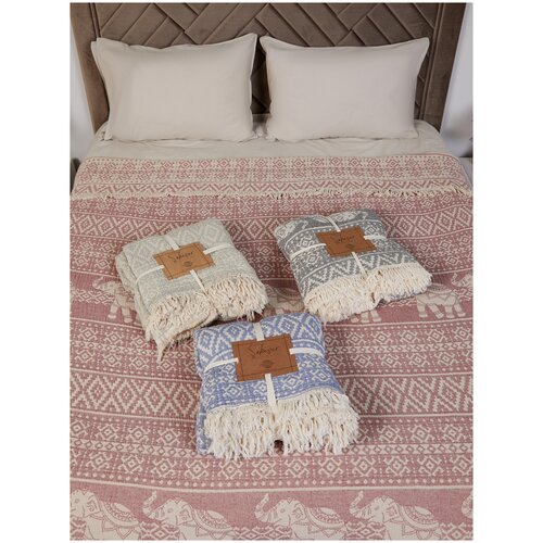 Покрывало, плед, накидка на диван, на кровать, евро размер, двухстороннее, турецкое 220х240 см