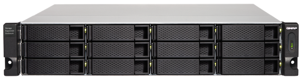 SMB QNAP TL-R1200C-RP USB 3.2 Gen 2 Type-C JBOD storage enclosure, 12-tray 3,5/2,5 w/o HDD, 2xPSU. Rackmount. W/o rail kit RAIL-B02