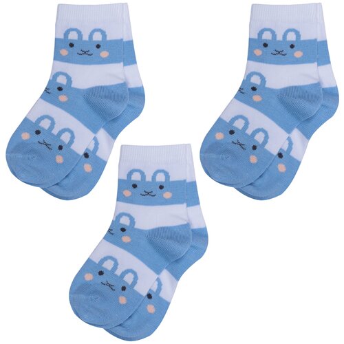 Носки RuSocks, 3 пары, размер 9-10, голубой