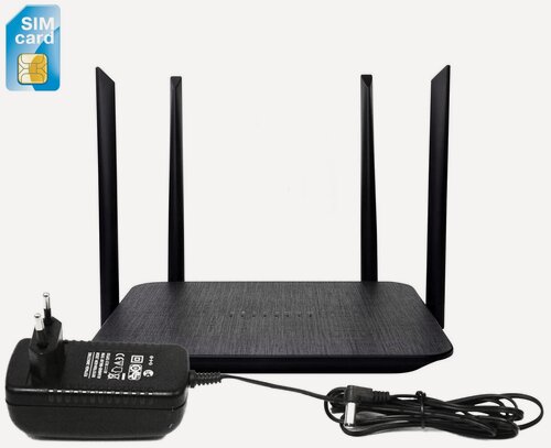 Изображение товара 4G маршрутизатор с СИМ картой HD ком С80(4G)-Черн (O49485G3) и 4G-lte модемом - Wi-Fi 3G/4G/LTE роутер с модемом. Роутер с 4g модемом