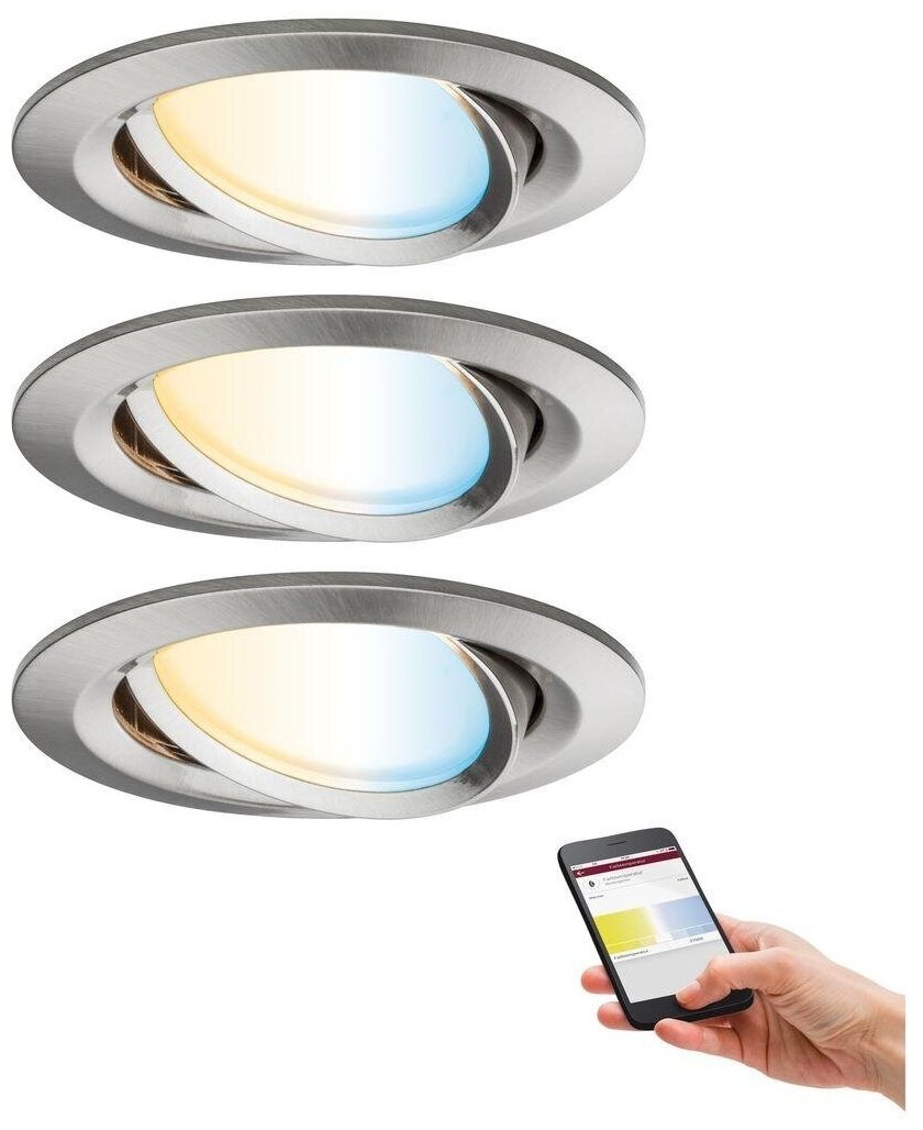 Встраиваемый светодиодный светильник Paulmann Zigbee LED Nova Plus / - фото №7