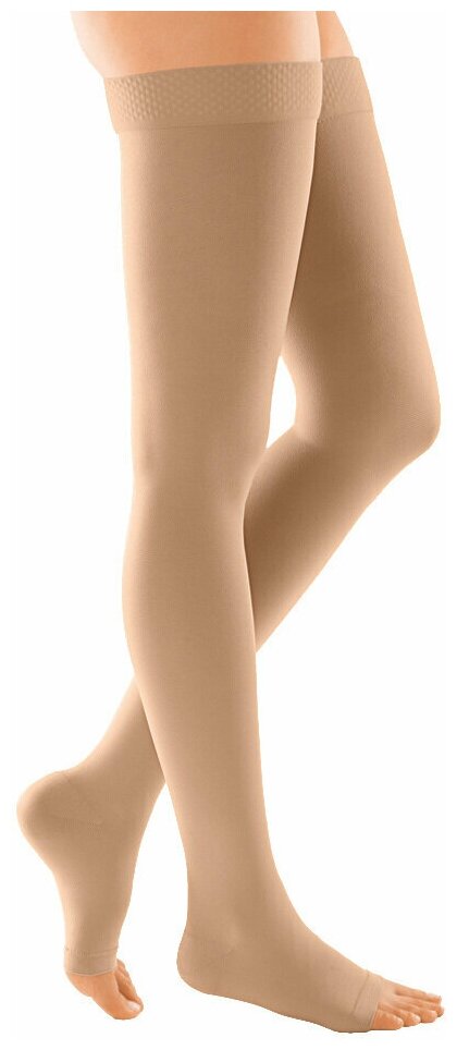 MEDI DO261-5 - L Чулки с силиконовой резинкой открытый носок duomed (L / Стандартная / Чёрный / Открытый)
