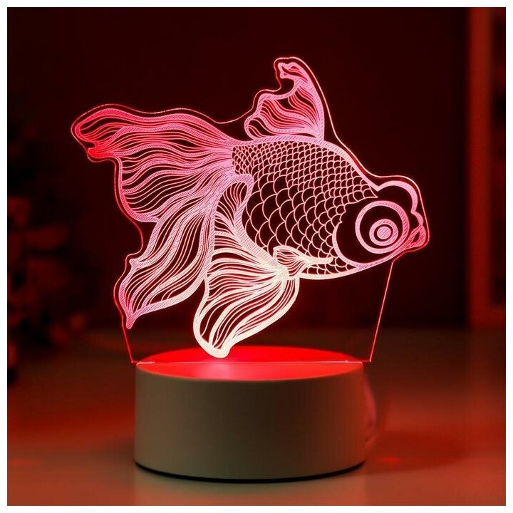 Светильник "Рыбка" LED RGB от сети 9,5х15х16,5 см - фотография № 3