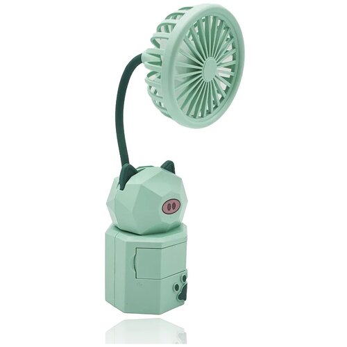 Портативный мини-вентилятор ручной настольный на аккумуляторе USB Вентилятор с подставкой бирюзовый 66500₽