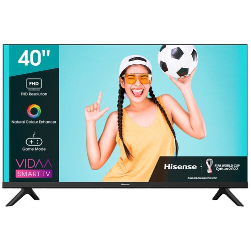 Телевизор LED Hisense 40 40A4BG Frameless черный FULL HD 60Hz DVB-T DVB-T2 DVB-C DVB-S DVB-S2 WiFi Smart TV RUS 2222900₽