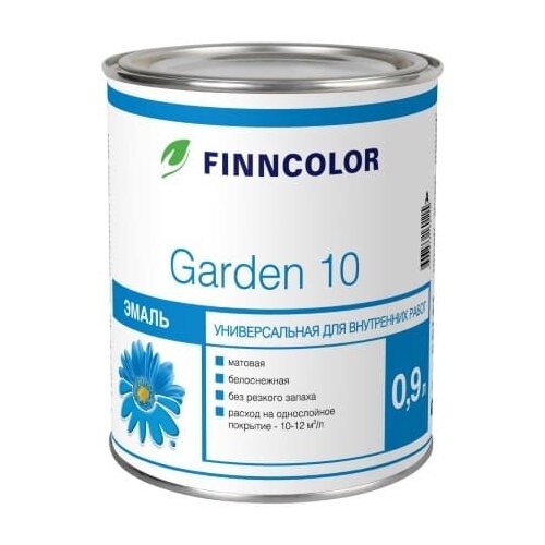 Эмаль FINNCOLOR (0,9 л, Garden 10С, для внутренних раб, бесцветный, матовый. (0313))