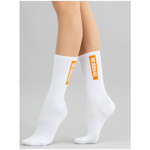 фото Носки giulia, размер 36-38, оранжевый, белый