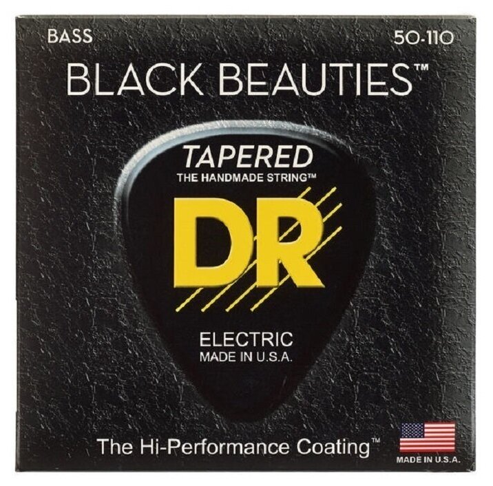 DR Strings BKB-50 Black Beauties Black Coated Bass 50-110 струны для бас-гитары