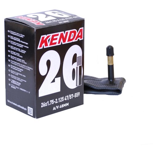 Камера велосипедная KENDA 26x1,75-2,125, автониппель 48мм камера 24 24x1 75 2 125 a v kenda стандарт