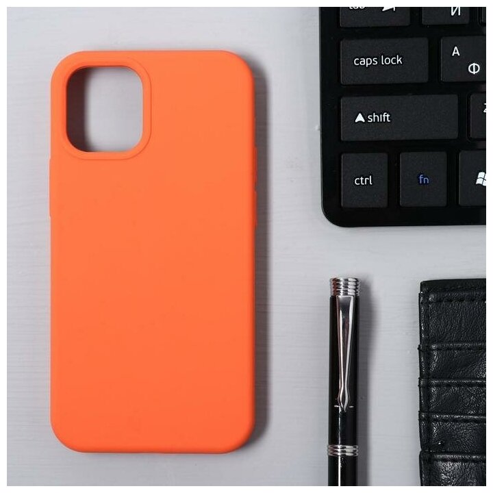 Krutoff Чехол Krutoff, для iPhone 12 mini, матовый, оранжевый