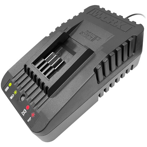 Зарядное устройство Worx WA3880, 20 В, 2 А·ч двойное зарядное устройство worx wa3772 20в 2 1a