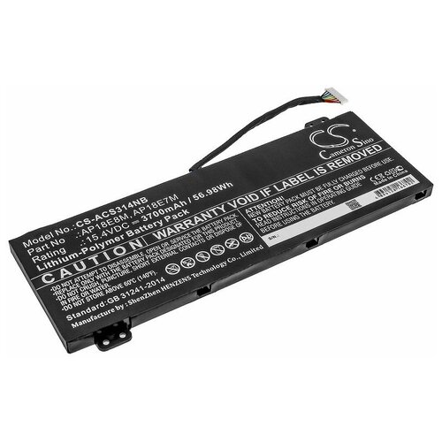 Аккумулятор для ноутбука Nitro 5 AN515 (AP18E8M) 3700mAh кулер cpu для ноутбука acer nitro 5 an515 an517 predator helios 300 и др толщина 9мм