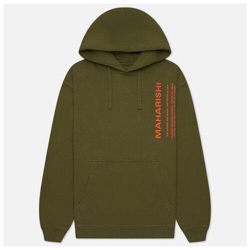 фото Мужская толстовка maharishi miltype hoodie оливковый , размер l