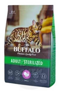 Сухой корм для кошек Mr.Buffalo STERILIZED индейка 0,4кг - фотография № 3