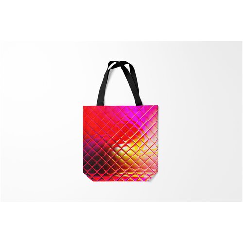 фото Сумка-шоппер / 40х40 см / девушкам / прикольные зеркальная сетка burnettie