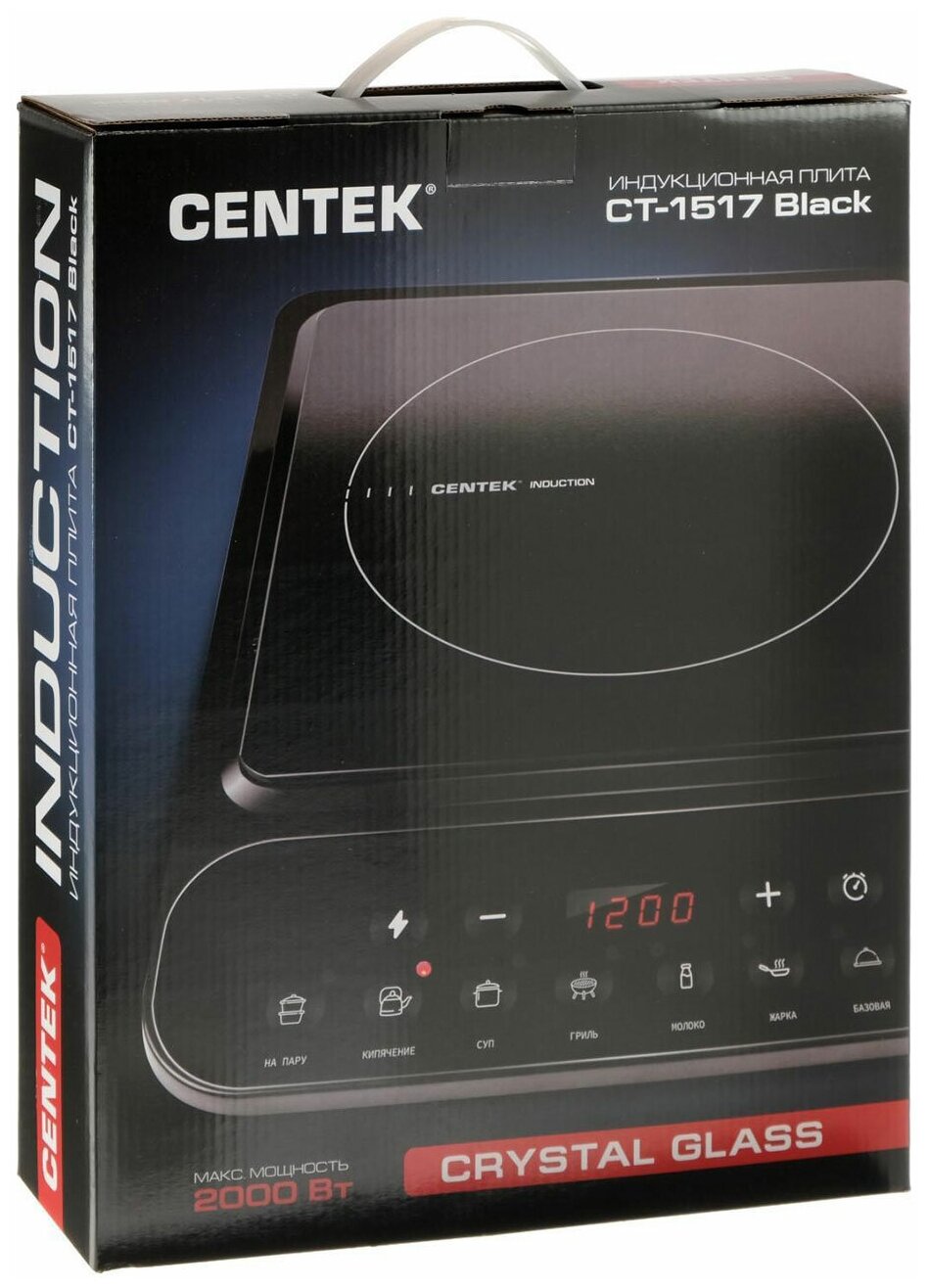 Настольная электро плита Centek CT-1517 Black - фотография № 2