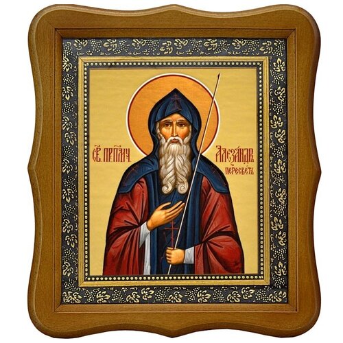 Александр Пересвет воин, схимонах. Икона на холсте.
