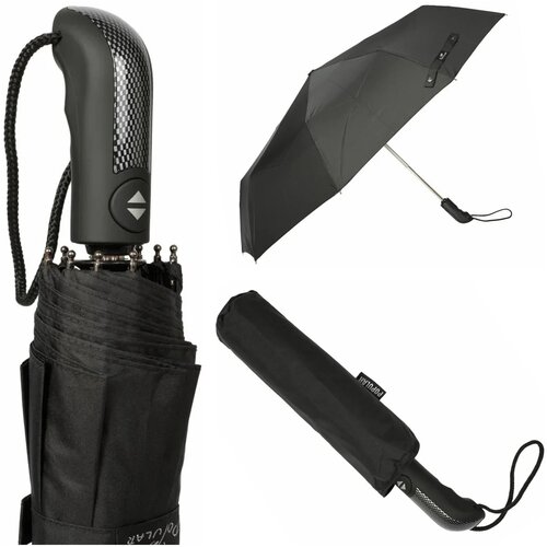 Зонт мужской автомат Popular, гольф ручка, купол 100см, 9спиц. черного цвета