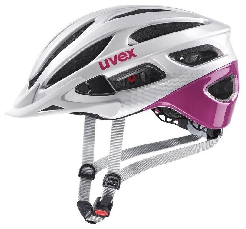 Велошлем UVEX 2022 True uvex silver - fuchsia Silver-Fuchsia (см:52-57)