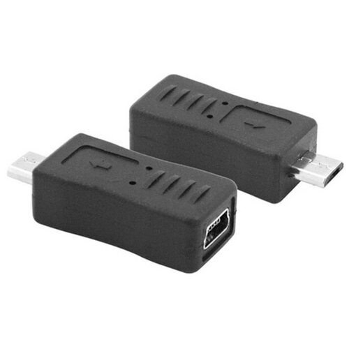 Адаптер-переходник GSMIN RT-61 micro-USB (M) - mini-USB (F) (Черный) адаптер переходник gsmin rt 55 usb 2 0 f micro usb f черный