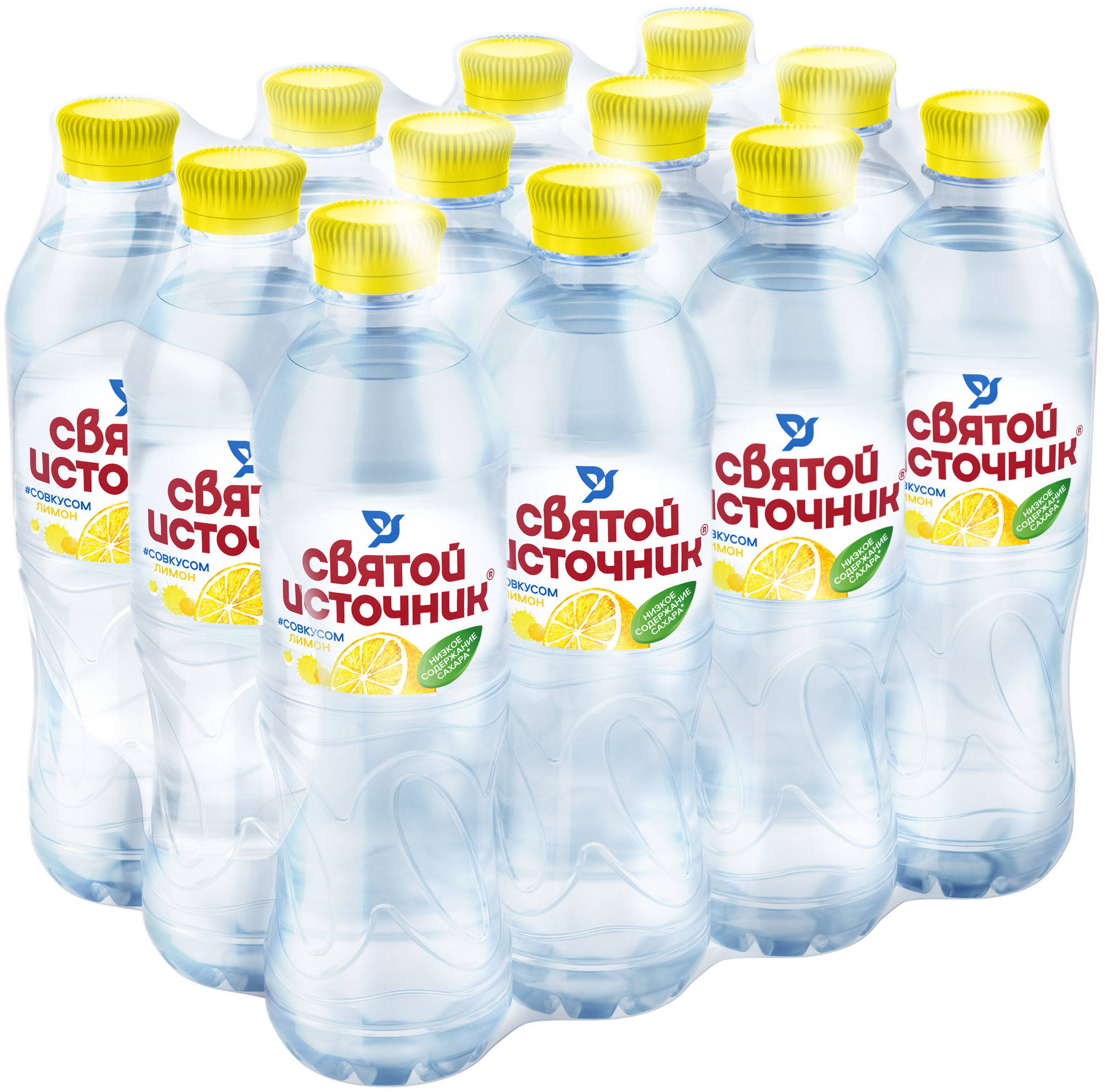 Вода питьевая Святой Источник Лимон, негазированная, ПЭТ, 12 шт. по 0.5 л