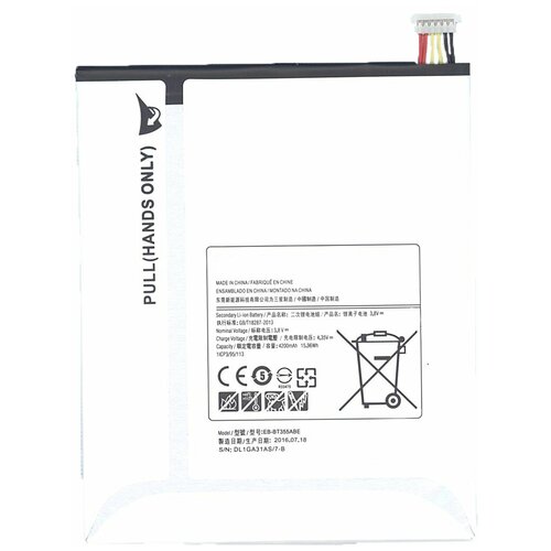 аккумулятор cameronsino cs smt355sl для планшета samsung galaxy tab a 8 0 sm t350 eb bt355abe 4000mah Аккумуляторная батарея EB-BT355ABE для Samsung Galaxy Tab A 8.0 SM-T350, SM-T355, SM-T357W